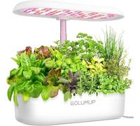GOLUMUP Potager d'intérieur 12 Pots Jardin Interieur avec 4 Modes de Croissance Intelligents, Smart Garden de 26W Lumière LED, Hauteur Réglable 20-50cm
