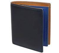 Golunski Graffiti Gift Box Portefeuille en cuir unisexe, Noir/bleu clair, 9cm x 10.5cm x 2cm, Rétro