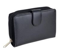 Golunski Portefeuille en cuir avec fermeture éclair pour femme Taille M, Noir , Taille unique, Contemporain
