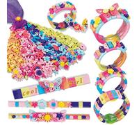 GOLXUWO Kit Bracelet Fille,Kit d'artisanat de Bracelet d'amitié, Mit 480 Zubehör Peut faire 12 bracelets Amusant et facile à réaliser - Jouet pour les 6 ans et plus