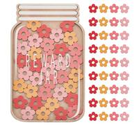 GOMAKERER 1 Pot de Récompense en Bois pour Salle de Classe Pot de Récompense Personnalisé de Marguerite Mignonne Pot de Récompense Créatif pour Le Comportement des Élèves Formation École Maison