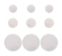 GOMAKERER 100pcs 3 Tailles Boîte à Hochet en Plastique, Boîte de Réparation de Hochet Ronde et Plate Fabricant de Bruit Artisanal en Plastique Boîte de Cloche, Inserts de Hochet pour L'Artisanat