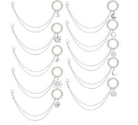 GOMAKERER 10pcs Breloque de Chaîne de Botte 10 styles, Breloques de Chaussure de Soleil en Alliage Pendentif de Chaussure avec Anneau Torique à Ressort et Fermoirs à Pince pour Décoration Chaussures