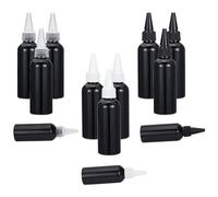 GOMAKERER 12pcs 3 couleurs Flacon Vide Bouteille, 80ml Sauce Squeeze Bouteille Bouteilles Distributrices de Couleurs Mélangées Bouteille à Presser Flacon Plastique pour einture, Cuisson, Liquides