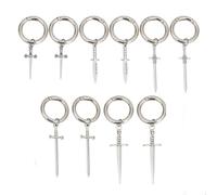 GOMAKERER 12pcs 6 Styles Charmes de Chaussures en Alliage, Décoration de Chaussures de Style Tibétain, Pendentif de Poignard, Breloque de Chaussure avec Anneau à Ressort pour Décoration de Chaussures