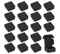 GOMAKERER 150pcs Boîtes à Bagues en Carton Noir, 4x3.8x2cm Boîtes à Bijoux Carrées pour Bagues des Boucles D'Oreilles Petite Entreprise Vente au Détail Cadeaux de Fête Expositions D'Artisanat
