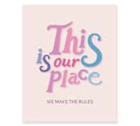 GOMAKERER 1PC Affiche de Paroles de Musique Taylor Room Decor Esthétique C'Est Notre Place Imprime Art Musical Sans Cadre Décoration Murale Affiche pour la Décoration de la Chambre des Filles 35x28cm
