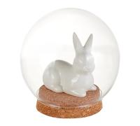 GOMAKERER 1pc Cloche à Dôme Ronde en Verre, Pot de Cloche 120x122mm Terrarium avec Base en Liège Présentoir Décoratif Dôme pour Plantes, Fleurs, Décoration D'Exposition de Noël, Clair