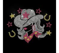 GOMAKERER 1pc Thermique en Strass Cristal Strass Thermocollant Transfert Hotfix Décor de Costume pour T Shirt Gilet Chaussures Chapeau Veste Décor Vêtements Bricolage Accessoires Motifs de Cow