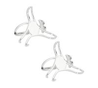 GOMAKERER 2 bague Vierge à 3 griffes Bases de Bague en Laiton Réglables 17mm Paramètres de Bague à Griffes Composants de Bague Pierres Précieuses Réglage de Cabochon pour la Fabrication de Bijoux