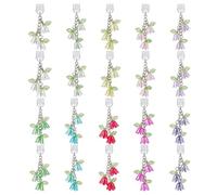 GOMAKERER 20pcs Breloque Anti Poussière de Fleur, 10 Couleurs Bouchons Anti Poussière de Type C avec Pendentifs en Forme de Fleur pour Port USB C Compatible avec la Plupart des Téléphones de Type C