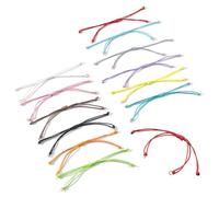 GOMAKERER 24pcs 12 couleurs Bracelets en Fil de Polyester Semi-, Bracelet D'Amitié Coulissant en Fil de Corde Réglable avec Anneaux de Saut pour la Fabrication de Bijoux, Résultats de Bricolage