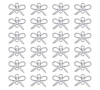 GOMAKERER 24pcs Breloque Connecteur de Nœud Breloques de Nœud Papillon en Laiton Plaqué Platine Véritable Pendentifs en Métal avec 2 trou pour Boucles D'Oreilles Bracelets Colliers Bijoux