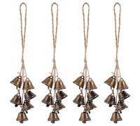 GOMAKERER 4 Cloche de Sorcière Cintre de Poignée de Porte Carillons Éoliens Magiques Objets de Sorcellerie Fournitures de Décoration pour la Maison de Sorcellerie pour Protéger Votre Pièce et Vous