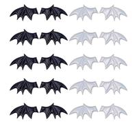 GOMAKERER 40pcs mini Aile de Diable 4 styles Ailes de Chauve Souris D'Halloween en Cuir Décoration Réaliste Ailes de Démon pour Vêtements et Accessoires pour Cheveux