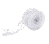 GOMAKERER 5.47 Yards Ruban de Dentelle Perlée, 20mm Cordon de Perles en Satin de Polyester Garniture en Dentelle de Fleurs Ruban de Décoration D'Arbre de Noël pour Couture, Emballage Artisanal