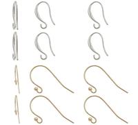GOMAKERER 6 paire 925 crochets de Boucles D'Oreilles en Argent Sterling 2 crochet de Boucle D'Oreille Français en Argent Doré avec Boucle pour Boucles D'Oreilles Fabrication de Bijoux Bricolage