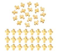 GOMAKERER 60pcs Perles de Croix Dorées Antiques Perles D'Espacement Amples Tibétain en Alliage Perles de Crucifixion Punk Perle de Religion pour Bricolage Bracelet Boucle D'Oreille Collier