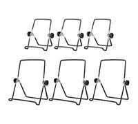 GOMAKERER 6pcs Support de Tablette Réglable, 2 Tailles Support de Table Pliable Antidérapant pour Assiettes Photos Assiettes et Livres de Cuisine