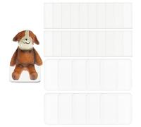 GOMAKERER 70 pièces 2 Tailles Bases Miniatures Carrées Claires, 31.5x31.5x2mm/25x25x2mm Bases de Support Assemblées pour Jouets, Modèles en Acrylique, Présentoir de Figurines pour L'Action Miniature