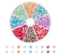 GOMAKERER Environ 5280pcs 8 couleurs Perles de Rocaille en Verre Perles de Taille en Verre 2.5mm Mini Perles D'Espacement Rondes Multicolores pour la Fabrication de Bijoux et la Décoration de Noël
