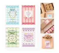 GOMAKERER Lot de 200 autocollants « This Package is Happy to See You Too » - Motif nœud - 7,5 x 5,1 cm