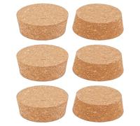 GOMAKERER Lot de 6 bouchons en liège pour bouteilles, 5,35 à 6 x 2,05 cm, bouchons coniques, bouchons de rechange, bouchons de boissons, bouchons de bouteille de vin, bouchons pour la fabrication de