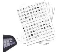 GOMAKERER Lot de 600 étiquettes autocollantes imperméables pour interrupteur de tableau de bord, console centrale, panneau de circuit, bateau, camion, 1,5 x 1,5 cm