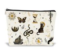 GOMAKERER Trousses de Maquillage à Fermeture Éclair, Trousse de Toilette de Voyage Portable à Thème Divinatoire Sorcellerie Personnalisée Sacs à Main Organisateur D'Accessoires pour Femmes Cadeaux