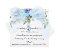 GOMAKERER Un Cadeau Bleu Bouquet de Charme pour Mariage avec Carte Cadeau