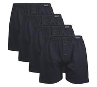 Gomati Lot de 4 boxers en 100 % coton peigné, Single Jersey - American Boxer - D’origine Celodoro - Top Qualité - Noir - Medium
