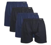 Gomati Lot de 4 boxers en 100 % coton peigné, Single Jersey - American Boxer - D’origine Celodoro - Top Qualité - Noir - Medium