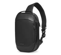 Gomatic RS Sling Bag 6L - Sac bandoulière étanche unisexe - RFID & tech organiser - Compartiment tablette 11" - Anti-vol, voyage EDC - Compact & résistant - Noir