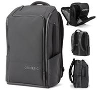 Gomatic Sac à Dos de Voyage Cabine 20-30L Extensible - Sac de Voyage Homme imperméable pour 1-3 Jours - Sac à Dos Ordinateur Portable 15,6", 22+ Compartiments, Noir