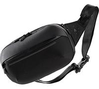 Gomatic Sac Sling Navigator 1L - Mini Sac Crossbody antivol étanche avec Poche RFID & Porte-Carte - Organisation Tech compacte pour Usage Urbain - Unisexe, Sac Minimaliste Noir