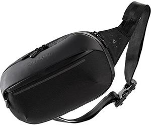 Gomatic Sac Sling Navigator 1L - Mini Sac Crossbody antivol étanche avec Poche RFID & Porte-Carte - Organisation Tech compacte pour Usage Urbain - Unisexe, Sac Minimaliste Noir
