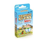Gomazing TRUMPFSTARS Astérix & Obélix Jeu de cartes 3 en 1 - Trumpf Quartet Pierre Noire - 50 cartes Mega Pack - Jeu de cartes Astérix à partir de 6 ans - Pour 2 joueurs ou plus - Emballage sans
