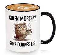 GoMelley Cadeaux amusants pour collègues, meilleurs amis, muffins du matin, cadeaux pour les amateurs de café, tasse avec hibou et dicton, idée cadeau drôle, tasse à café anniversaire Noël (31 oz)
