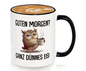 GoMelley Cadeaux amusants pour collègues, meilleurs amis, muffins du matin, cadeaux pour les amateurs de café, tasse avec hibou et dicton, idée cadeau drôle, tasse à café anniversaire Noël (31 oz)