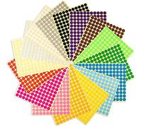 Gomette Ronde,16 Feuilles 6mm Autocollants à Pois Couleur Gommettes 6120 Etiquettes de Points de CercleF Autocollants de Codage pour Calendriers Scolaires Bureau Carte Artisanat Art