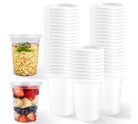 GOMETY 25 Récipients Alimentaires De 950 Ml Avec Couvercles Hermétiques - Contenants De Charcuterie Sans BPA, Réutilisables, Pour Préparation De Repas, Micro-Ondes, Congélateur Et Lave-Vaisselle