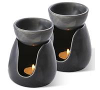 GOMETY 2pcs Brûleur à Bougie en Céramique Diffuseur d'Arômes Brûleur Huile Essentielle Brûleur Parfum Fondant Réchaud Aromathérapie pour Halloween Noël Décoration