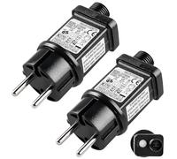 GOMETY 31V 6W LED Transformateur Avec Minuteur Et Fonction Mémoire, Adaptateur Étanche IP44 Pour L'Utilisation Intérieure Et Extérieure, Guirlandes Lumineuses, Rideaux Lumineux