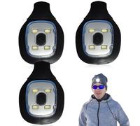 GOMETY 3PCS Lampes Frontales LED de Remplacement pour Bonnet USB Rechargeable Ultra Lumineuse Étanche Clignotante Lumière Blanche Alarme Course