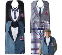 GOMETY 4 Pièces Bavoir pour Adulte Imperméable Lavable, Bavoirs Adultes Réutilisables pour Hommes et Femmes, Protection Vêtements Seniors, Repas & Soins, 4 Couleurs