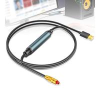 GOMETY Adaptateur audio USB vers optique USB-A vers fibre optique SPDIF Port 3 m Toslink Adaptateur fibre optique pour PS5/PC/ordinateur portable Carte son optique avec Plug & Play Noir