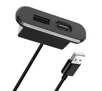 GOMETY Adaptateur de charge USB-C, sortie d'alimentation de bureau, prise USB 5 V/2 A, prise USB 3.0, câble d'extension de type C 3.0 type C mâle vers femelle pour canapé, table, table de chevet