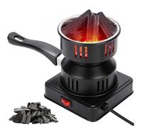 GOMETY Allume-Charbon Électrique 500W, Brûleur Charbon de Bois pour Barbecue et Grill, Plaque Chauffante Électrique Portable pour Cuisine Maison, Camping, Shisha et Grillades