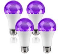 GOMETY Ampoule UV: 4 Pièces12W Ampoule UV E27, 385-400nm Éclairage UV de Fête, Ampoule LED UV E27, Ampoule, Lampe