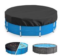 GOMETY Bâche de piscine ronde - 122 x 30 cm - Pour chien et enfant - Protection contre la pluie - Pliable - Résistant aux UV - Pour piscine familiale